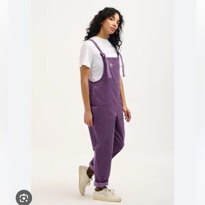 Lucy & Yak Discontinued Ash Purple Original Dungarees Courduroy Overalls Tapered